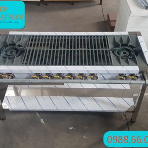 Bếp gas công nghiệp hàn quốc 2 họng lớn 6 họng nhỏ