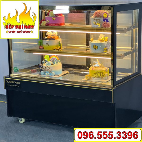 Tủ bánh kem để bàn kính vuông 90cm giá tốt tại Hà Nội