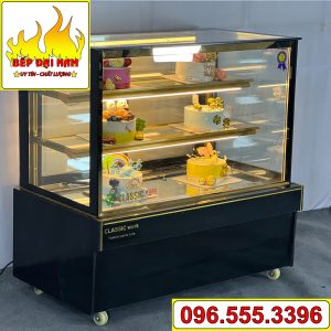 Tủ để bánh kem để bàn kính vuông 90cm