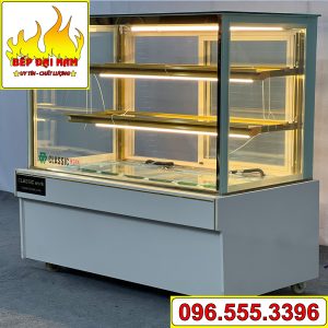 Tủ bánh kem để bàn kính vuông 90cm