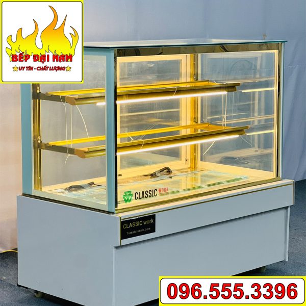 Tủ bánh kem để bàn kính vuông 90cm giá tốt tại Hà Nội